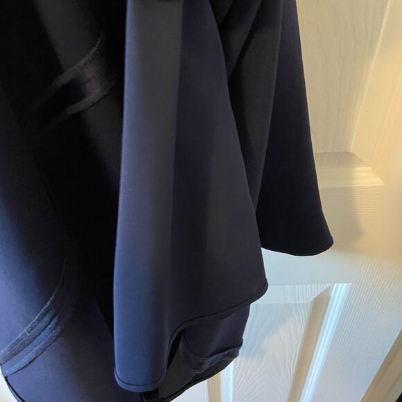 Alice + Olivia LIKE NEW Regina Satin Tieneck Halter Dress in Navy Blue - Picture 9 of 12